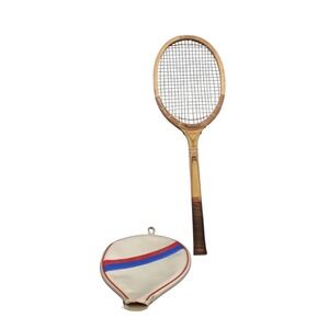 Vintage MacGregor Fleetwood Tennis Racquet Fibre Welded Throat Wood